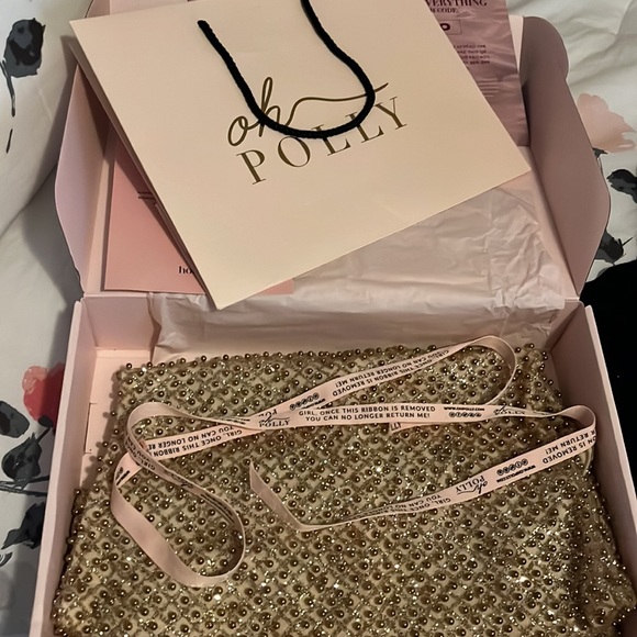 Oh Polly size 6 gold color New - Picture 3 of 3